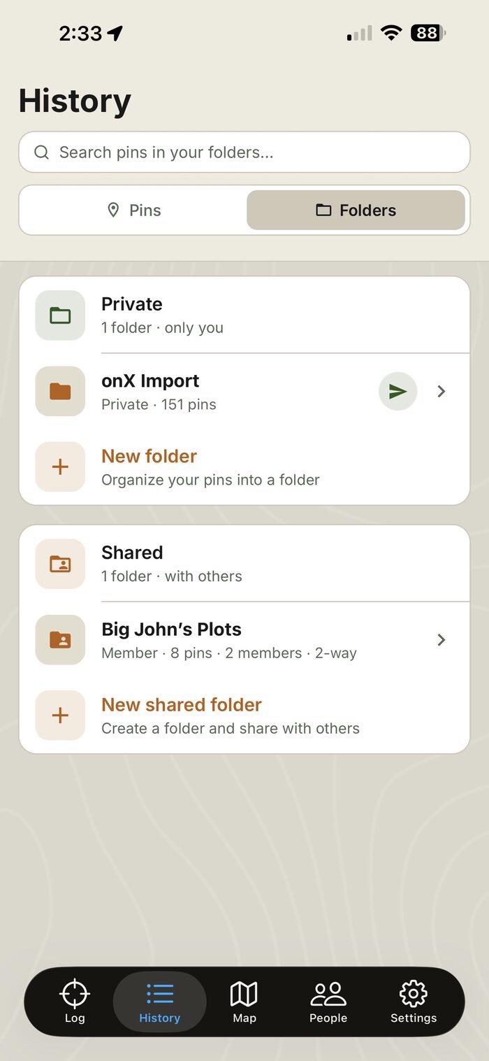 OUTMARK folders and shared folders for your crew